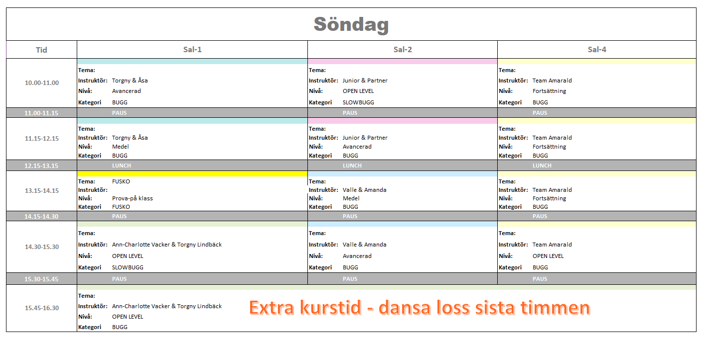 SCHEMA Stockholm Dance Bugg Weekend 2025